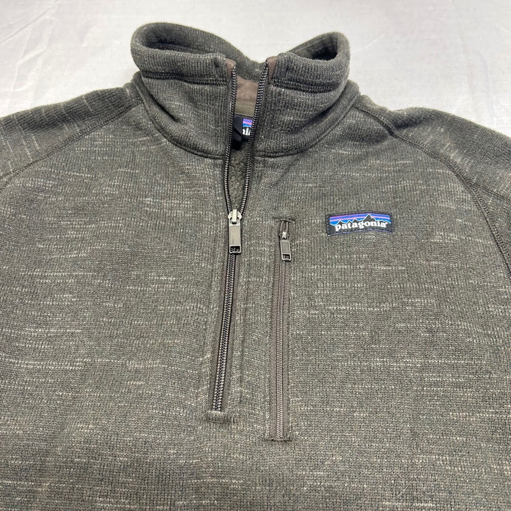 Patagonia Better Sweater Mens Medium Brown 1/4 Zip Fleece Pullover 25527 - Picture 2 of 6